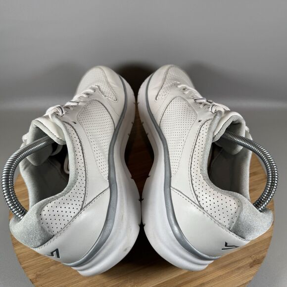 S Vionic Sneakers Mens 8.5 White Revive Leather Trainers Walking Gym Workout - Picture 5 of 8